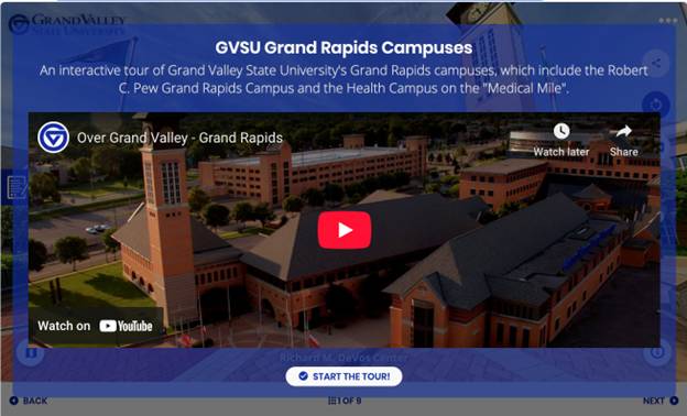 Screen grab of the interactive map